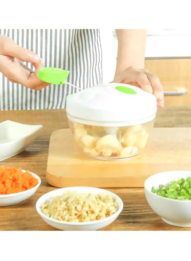 Portable Kitchen Food Chopper White/Green 12.2x8.2x8.5cm