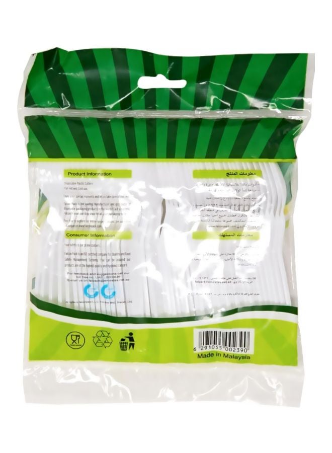 Falcon 50-Piece Disposable Spoon Set White - Image 2