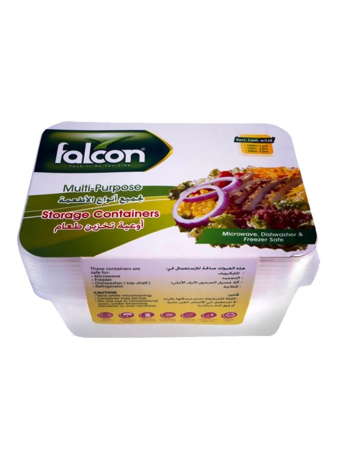 Falcon Multi-Purpose Storage Containers - 3 Sizes Clear 20x30cm - Image 2
