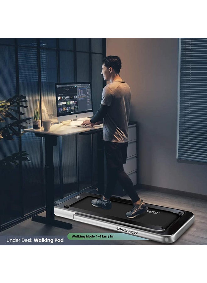 STH-3000 4 HP Peak 2-In-1 Foldable Treadmill With Under Desk Walking Pad for Home 124x68x107cm