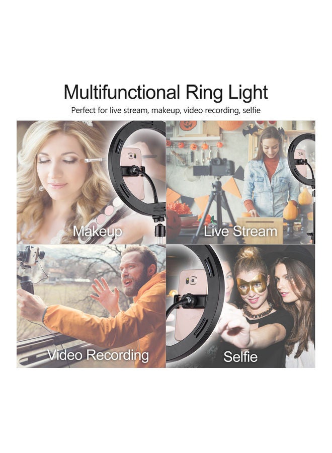 مجموعة مصباح حلقي للتصوير الفوتوغرافي بإضاءة LED أسود/أبيض - Image 5