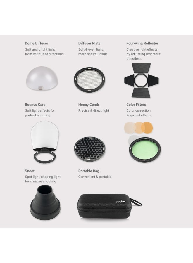 Godox AK-R1 Pocket Flash Light Accessories Kit Multicolour  - Image 5
