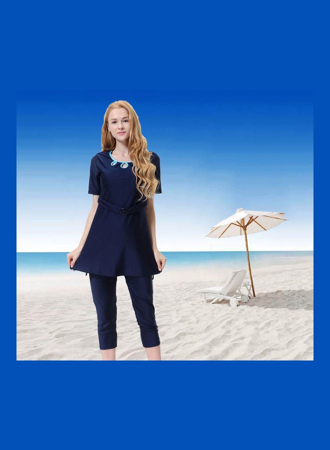 Casual Comfortable Swimwear Burkinis Set Blue - Image 2
