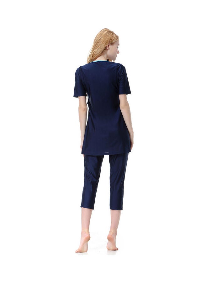 Casual Comfortable Swimwear Burkinis Set Blue - Image 4