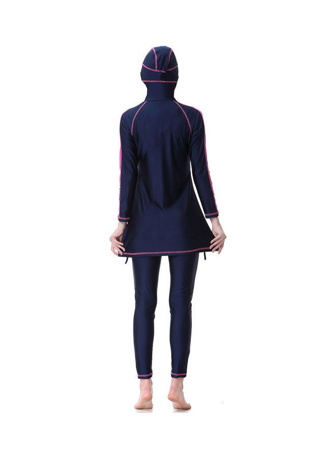طقم لباس سباحة بوركيني كاجوال ومريح أزرق  - Image 4