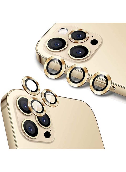 Tempered Glass Camera Screen Protector For iPhone 12 Pro Max Gold