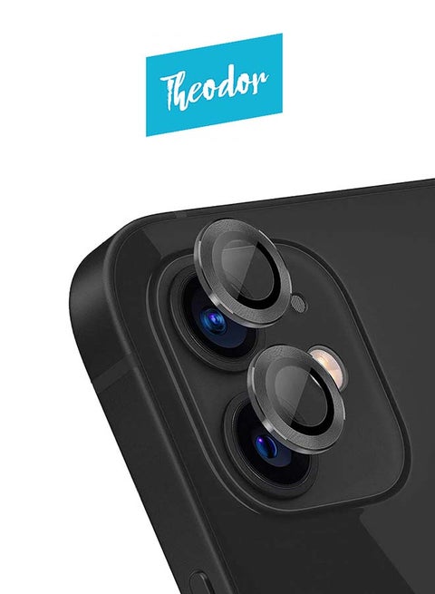 Tempered Glass Camera Screen Protector For iPhone 12 Black