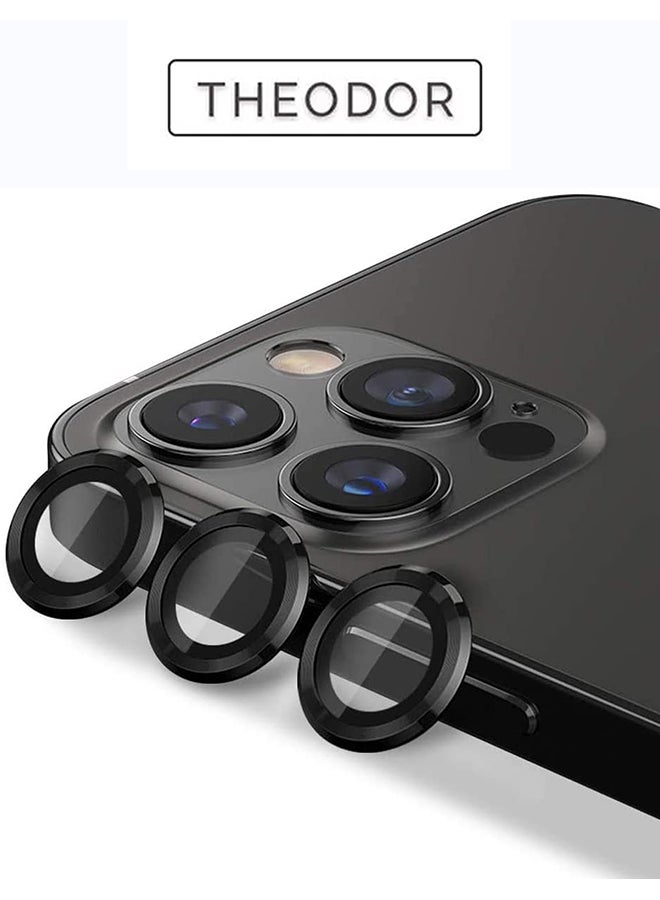 Theodor Tempered Glass Camera Screen Protector For iPhone 12 Pro Black  - Image 1