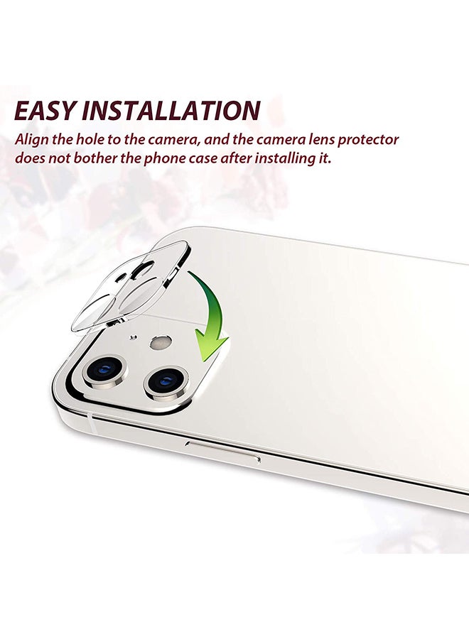 ثيودور لاصقة حماية لعدسات الكاميرا من الزجاج المقوى لهاتف آيفون 12 شفاف - Image 2