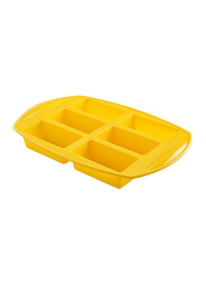 Penguen 6-Cup Solis Silicone Rectangle Muffin Mould Yellow ‎58x42.5x34.5cm - Image 1