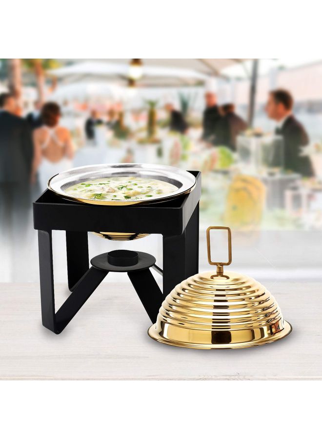 RAJ Cubo Rim Chafing Dish Gold/Black  - Image 2