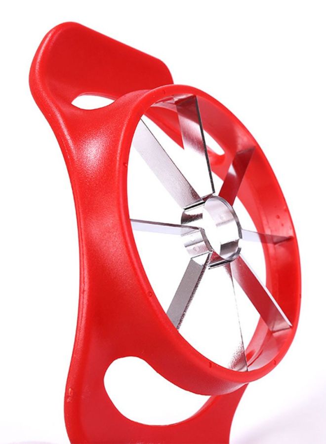 شاربدو أداة تقطيع التفاح أحمر/فضي 18x12x4.5سم - Image 2