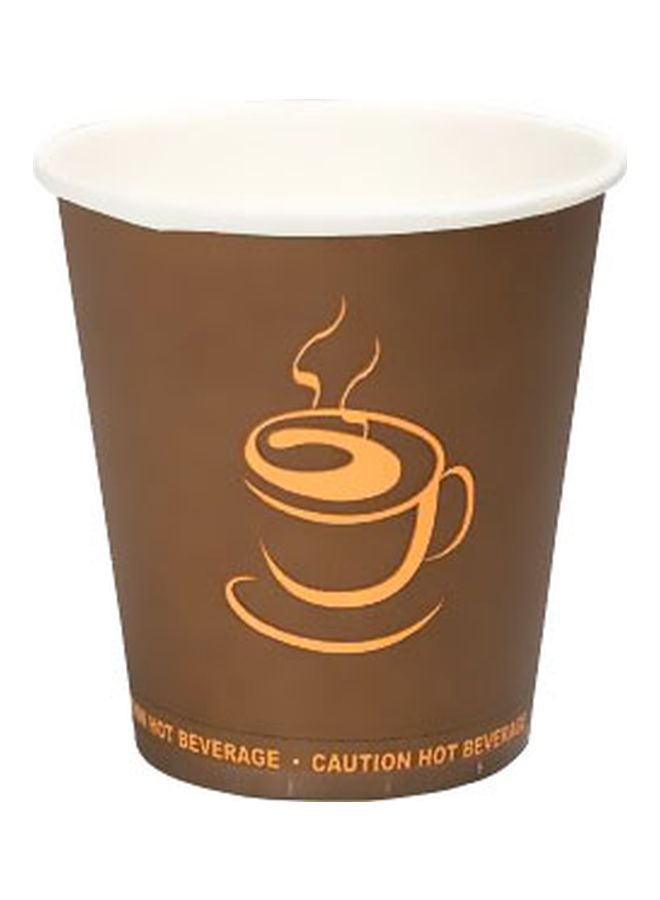 Falcon 500-Piece Disposable Paper Cup Without Handle Brown/Yellow - Image 3