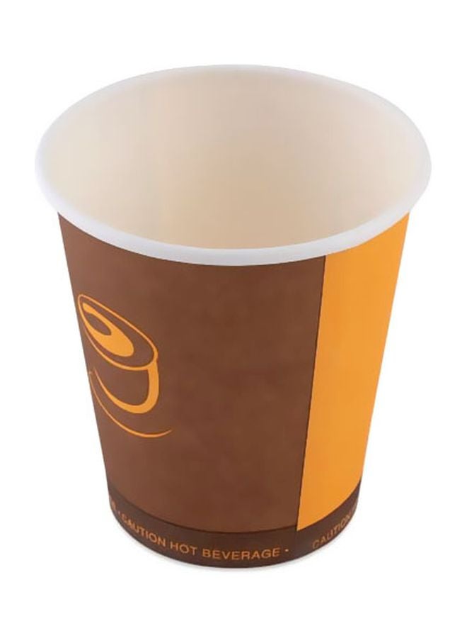Falcon 500-Piece Disposable Paper Cup Without Handle Brown/Yellow - Image 1