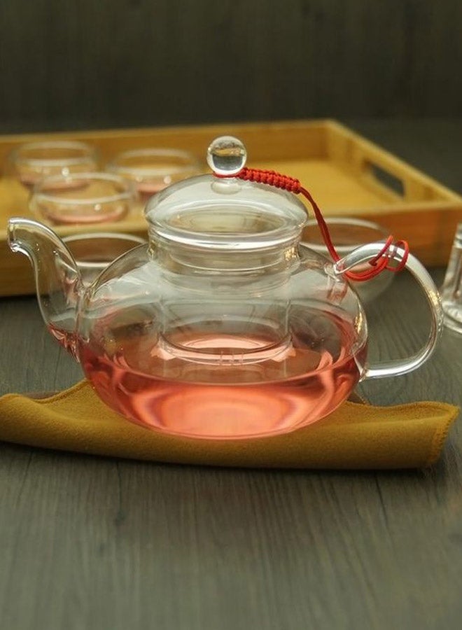 بيوينتي إبريق شاي بتصميم عصري وبسيط وقابل للتسخين شفاف 10x13.8سم - Image 4