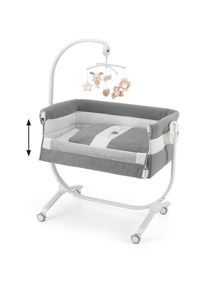 cam Cullami Co Bed Cradle, Light Grey, Made In Italy Cradle With Co-Sleeping Function, Suitable For Every Bed, Portable And Convertible Baby Bassinet With Mosquito Net, Baby Bed, Soft Fabric - Image 5
