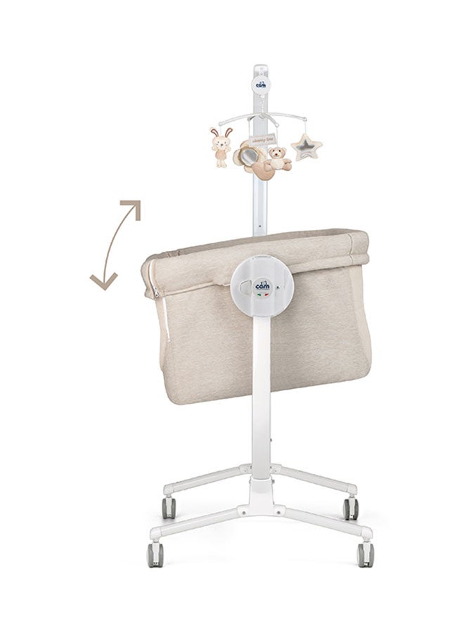 cam Cullami Co Bed Cradle, Beige, Made In Italy Cradle With Co-Sleeping Function, Suitable For Every Bed, Portable And Convertible Baby Bassinet With Mosquito Net, Baby Bed, Soft Fabric  - Image 3