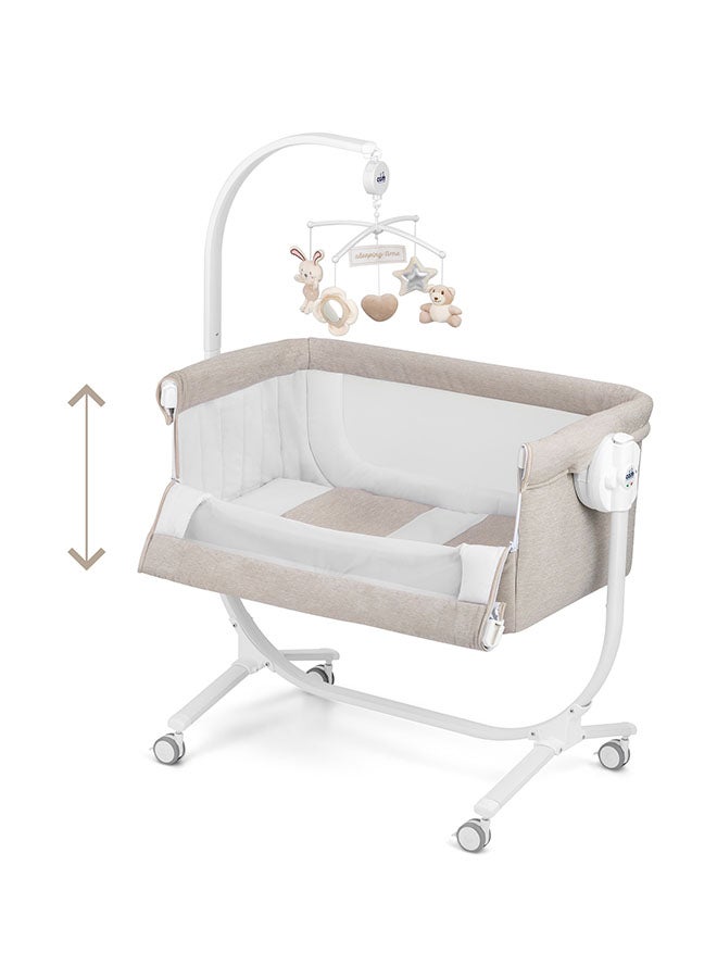 cam Cullami Co Bed Cradle, Beige, Made In Italy Cradle With Co-Sleeping Function, Suitable For Every Bed, Portable And Convertible Baby Bassinet With Mosquito Net, Baby Bed, Soft Fabric  - Image 5
