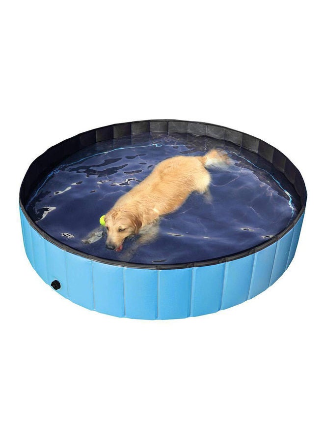Foldable PVC Pet Summer Swimming Pool Blue 25X6X20cm - Image 1