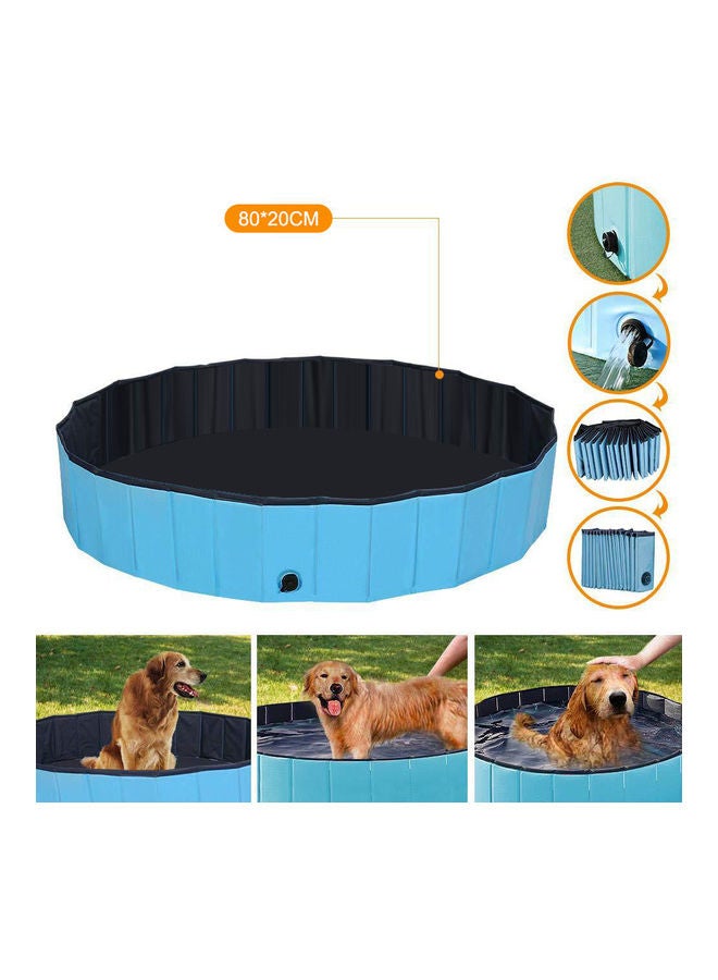 Foldable PVC Pet Summer Swimming Pool Blue 25X6X20cm - Image 4