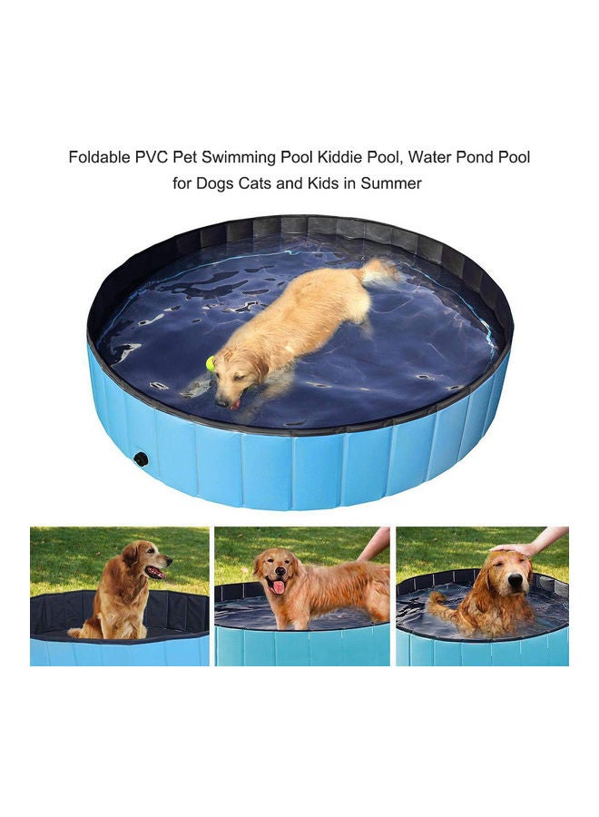 Foldable PVC Pet Summer Swimming Pool Blue 25X6X20cm - Image 2