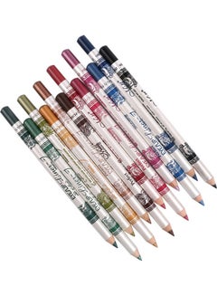 Menow 12-Piece Makeup Eyeliner Pencils And Lip Liners Multicolour  - Image 1