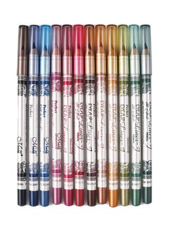 Menow 12-Piece Makeup Eyeliner Pencils And Lip Liners Multicolour  - Image 3