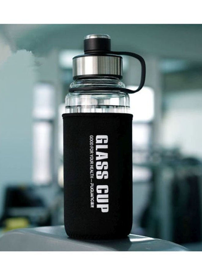 بيوينتي زجاجة ماء قابلة للنقل أسود/شفاف - Image 2