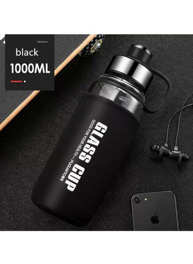 بيوينتي زجاجة ماء قابلة للنقل أسود/شفاف - Image 3