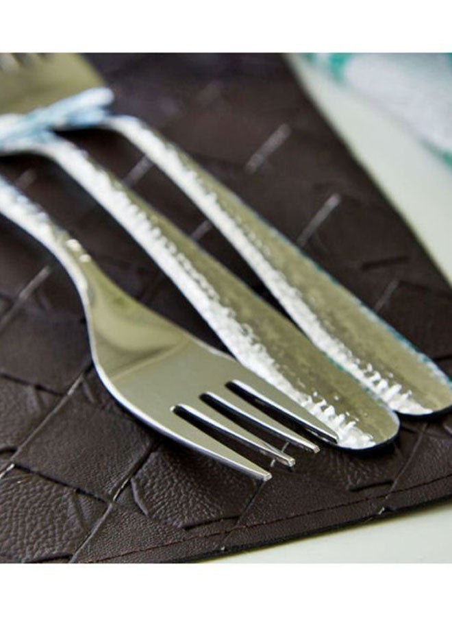 Home Box - 3-Piece Hammered Table Fork Set Silver 3x(21x1.75x3)cm - Image 1