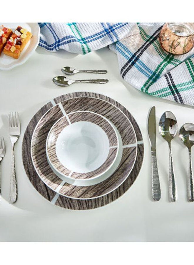 Home Box - 3-Piece Hammered Table Fork Set Silver 3x(21x1.75x3)cm - Image 1