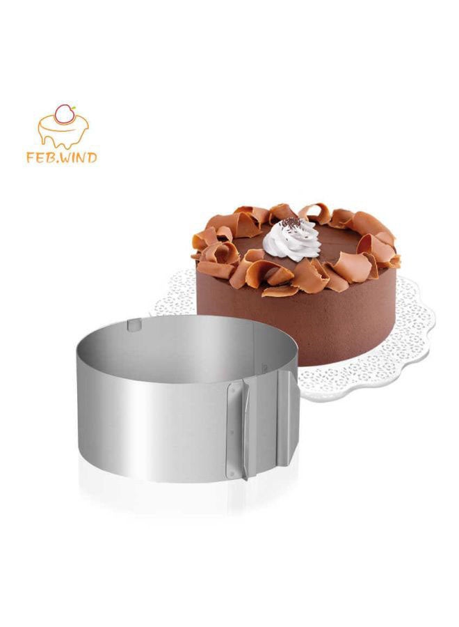 Beauenty - Adjustable 3D Round And Square Cake Mold Silver - Image 1