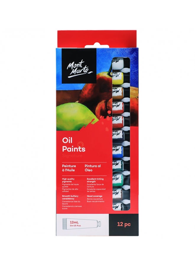 Mont Marte 12-Piece Oil Paint Set Multicolour  - Image 1