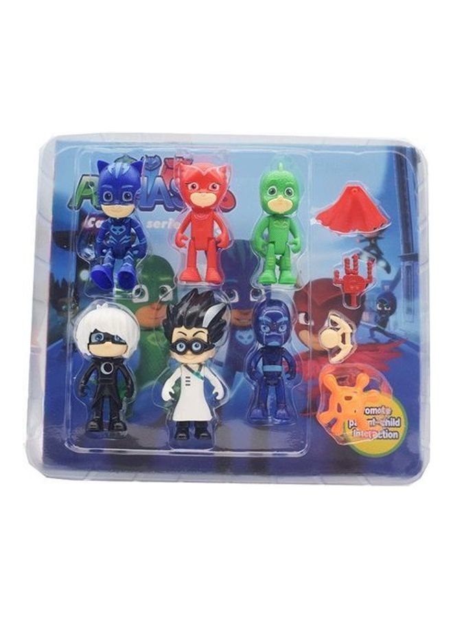 طقم مجسمات شخصيات المسلسل الكرتوني "PJ Masks" مكون من 6 قطع - Image 1