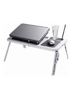Generic Portable E-Table Stand Cooler For Laptop 1.49kg White-Black 