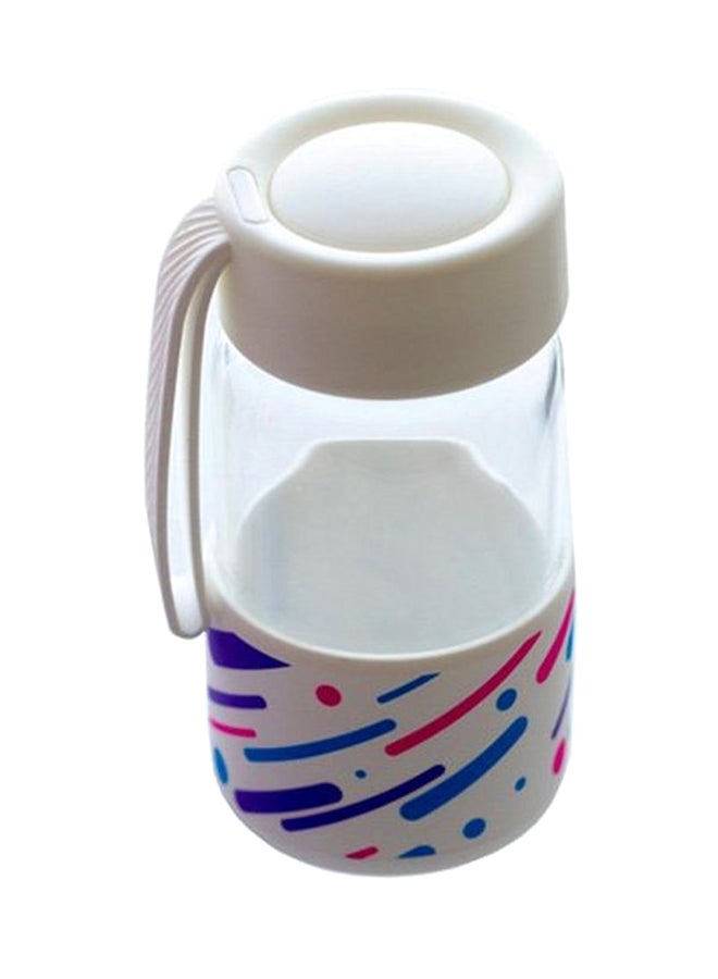 Honor - Glass Bottle With Lid 550 ml Clear/White/Blue - Image 1