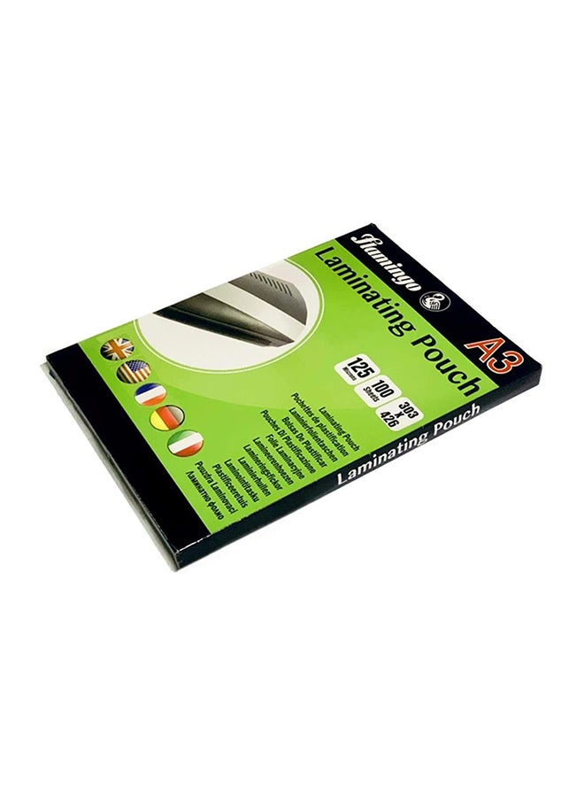 Flamingo 100-Piece A3 Size Laminating Pouch Film Clear - Image 2