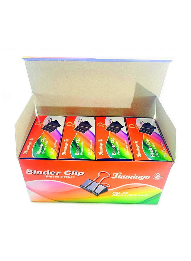 12 صندوق من كليب المجلّد مقاس 32 مم أسود - Image 3