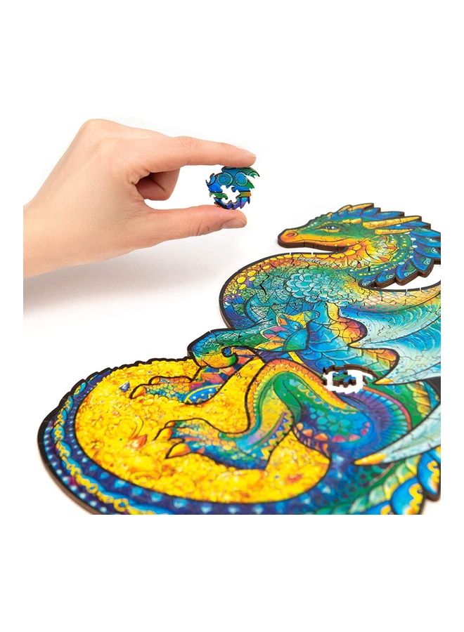 125-Piece Dragon Shaped Wooden Jigsaw Puzzle Set - Image 2