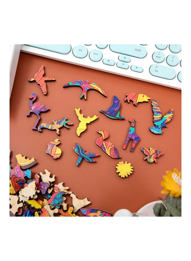 طقم أحجية تركيب الصور المقطّعة من الخشب على شكل حيوان - Image 5