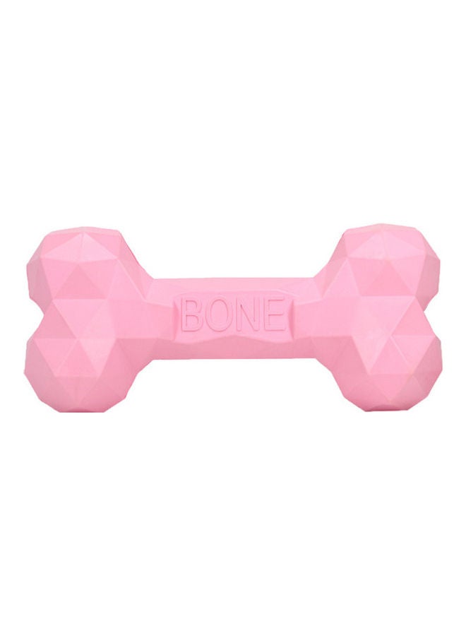 CHEWY BONE Non Toxic Natural Rubber Bone Pink 11.5cm  - Image 1
