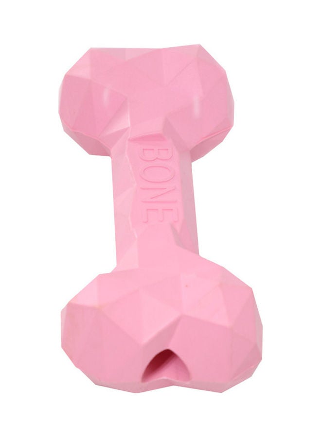 CHEWY BONE Non Toxic Natural Rubber Bone Pink 11.5cm  - Image 3