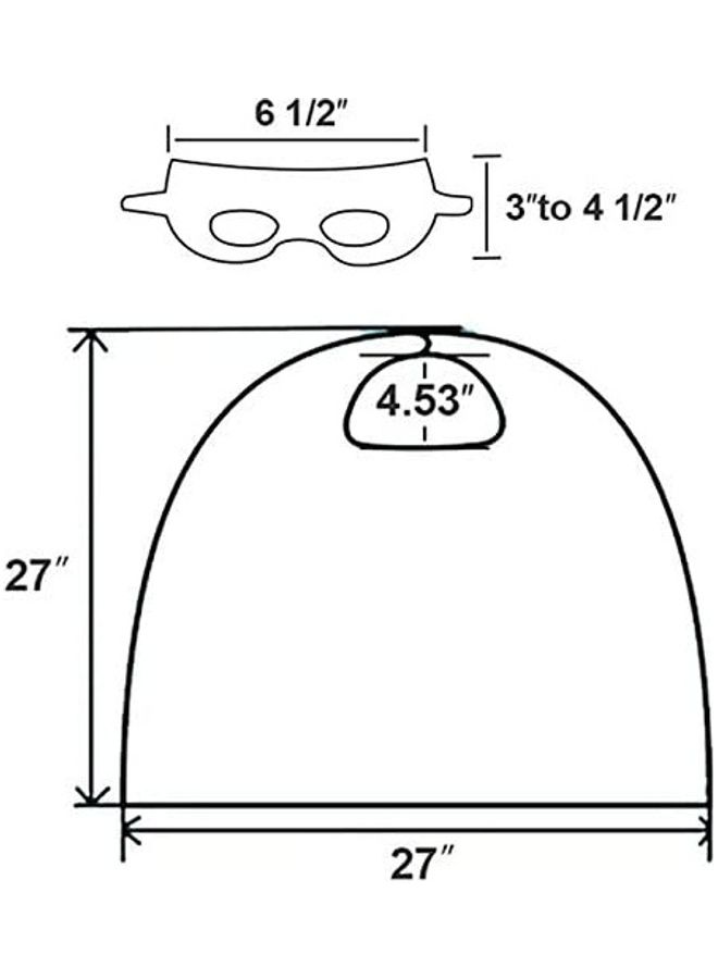 رداء مع قناع بتصميم بطل خارق Cape: 27x27, Mask: 6.5بوصة - Image 2