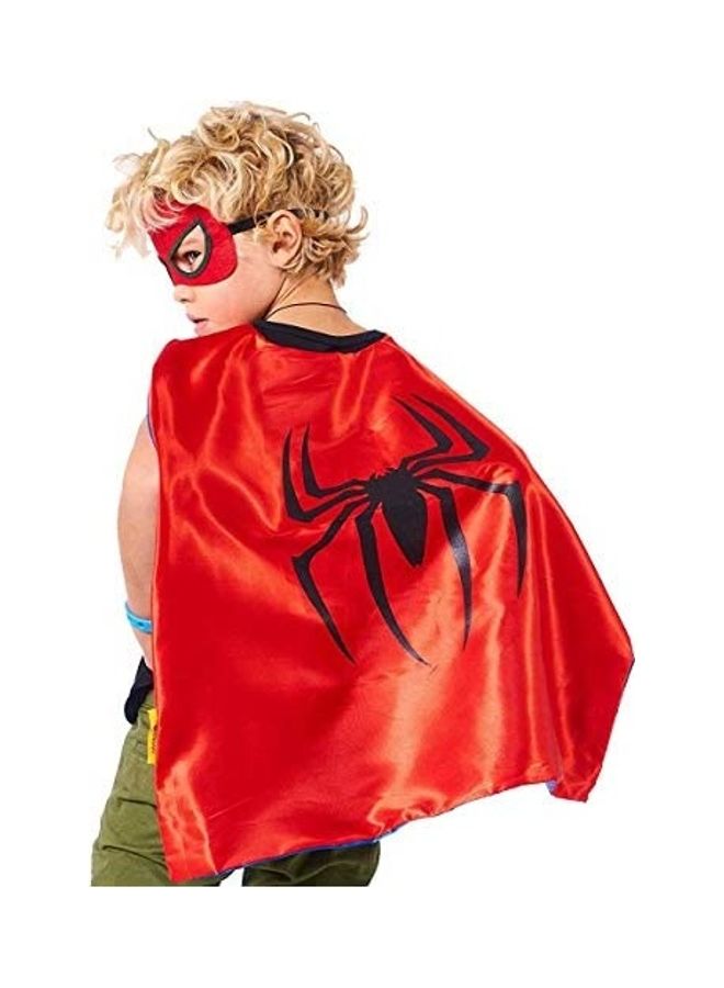 رداء مع قناع بتصميم بطل خارق Cape: 27x27, Mask: 6.5بوصة - Image 3
