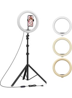 Phone Planet Dimmable LED Ring Light With Tripod Stand White/Warm Yellow/Warm White  - Image 1