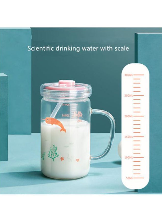 Beauenty Breakfast Kids Milk Cup Clear/Pink/Orange - Image 3