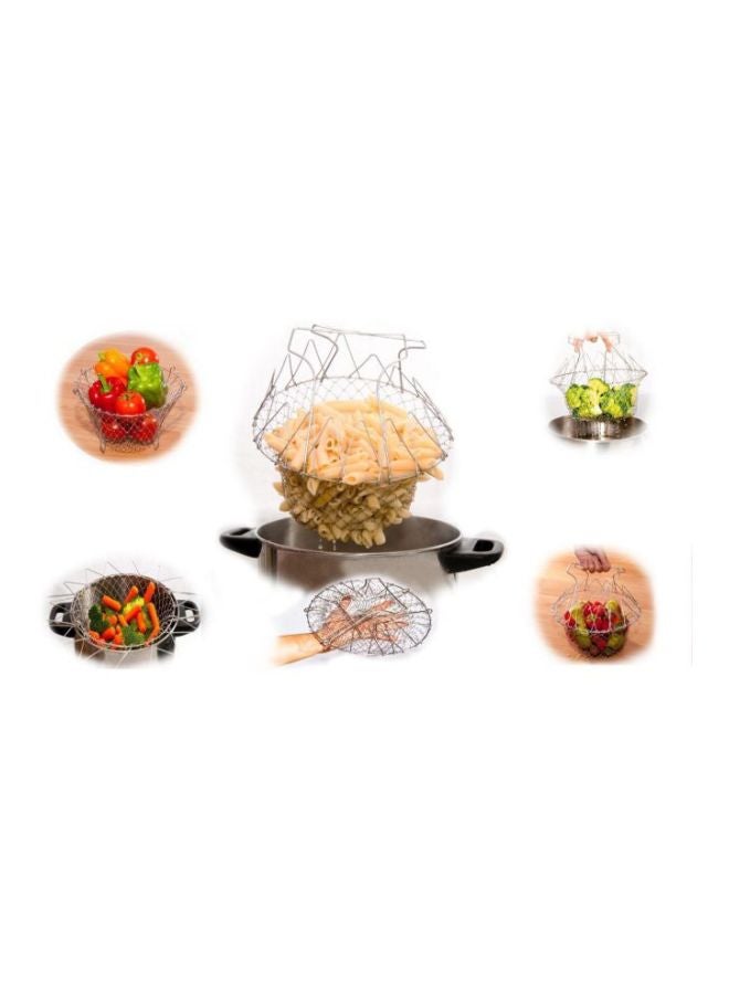 Cyber - 12-In-1 Multifunctional Folding Chef Basket Tool Silver - Image 1