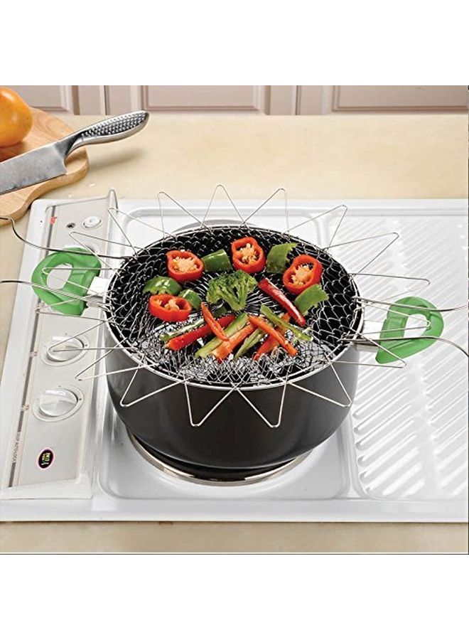 Cyber - 12-In-1 Multifunctional Folding Chef Basket Tool Silver - Image 1