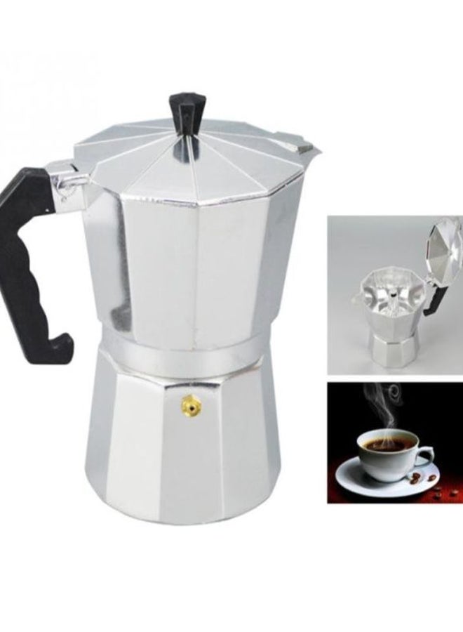 CYTHERIA 12 Cups Moka Espresso Coffee Maker Silver/Black 600ml  - Image 2