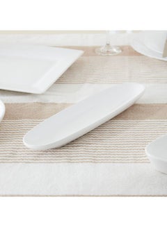 Home Box 6-Piece Nova Entertainment Serving Set White J Platter 27x27x3 cm, O Platter 25x25x6 cm, Platter 26x26x2 cm, Side Plate 27x22x2.5 cm, Oval Platter 33x3x3 cm, Tray 34.8x8.5x3cm  - Image 3